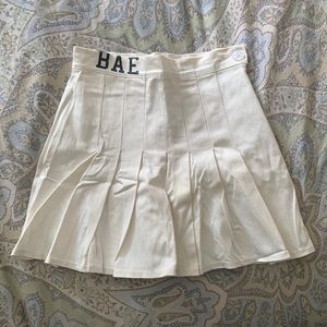 Omighty White BAE Tennis Skirt